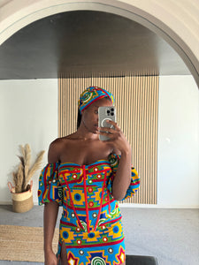 Kente Goodness Side Split Mini Skirt